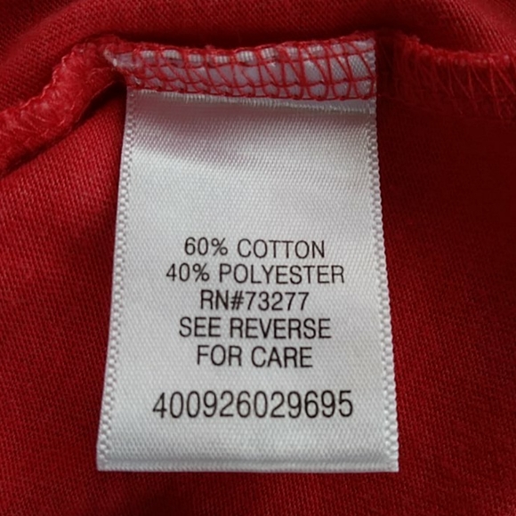 Coral Graphic V Neck Tee Shirt Size Large - Picture 7 of 10